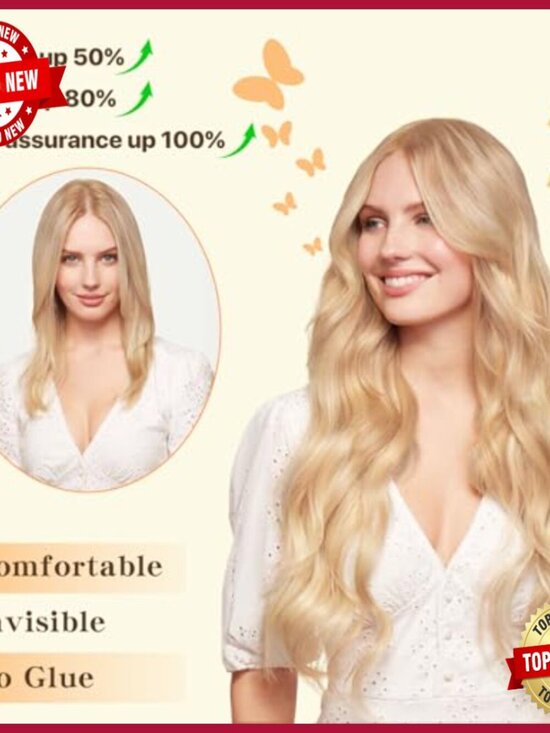 16 Inch Real Human Hair Halo Extensions, Invisible Wire, 65g Weight main image 5